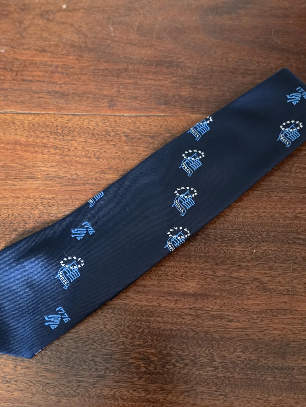 Vintage Loyal Order of the Moose Bicentennial Blue Tie G.S. Harvale & Co.